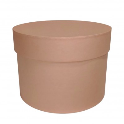 Коробка круглая, 19*19 см, цвет персиковый